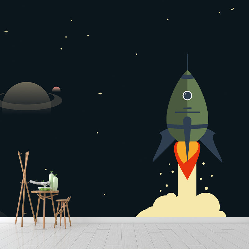 Modern Illustration Mural Wallpaper Cosmic Space Sitting Room Wall Mural