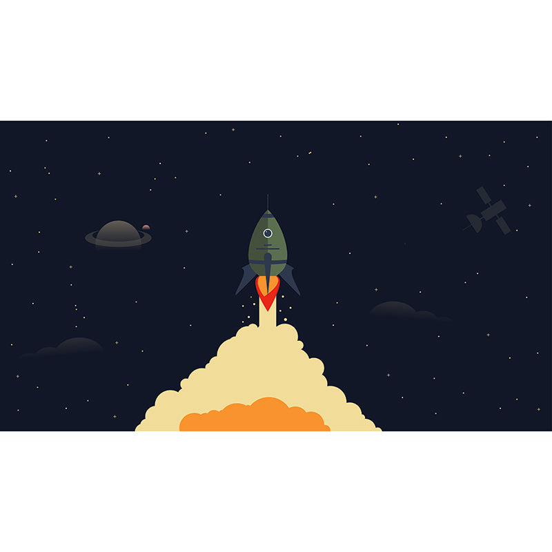 Modern Illustration Mural Wallpaper Cosmic Space Sitting Room Wall Mural