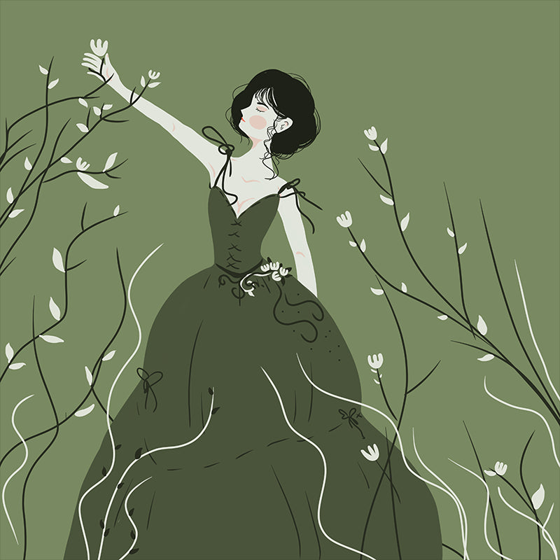 Portraiture Mildew Resistant Wallpaper Illustration Sleeping Room Wall Mural