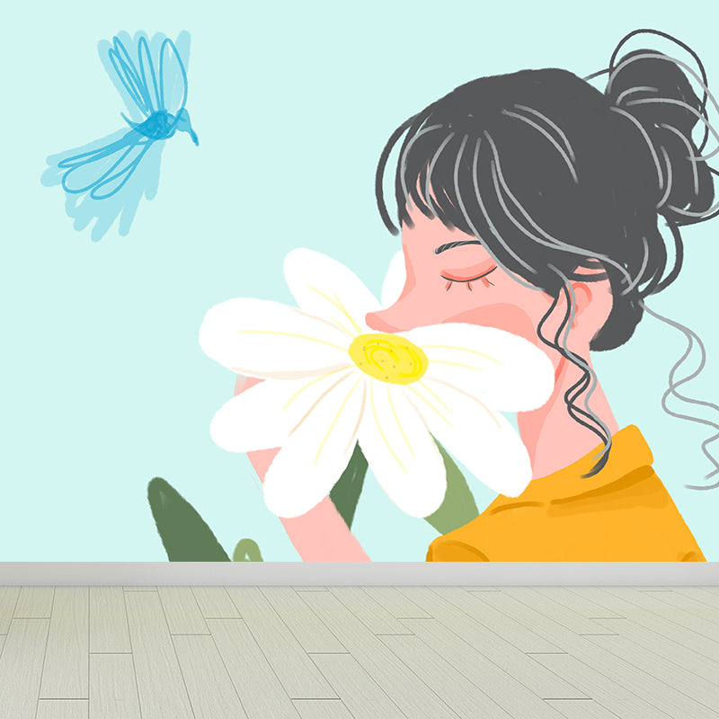 Modern Illustration Mural Wallpaper Portraiture Environment Friendly Bedroom Wall Mural