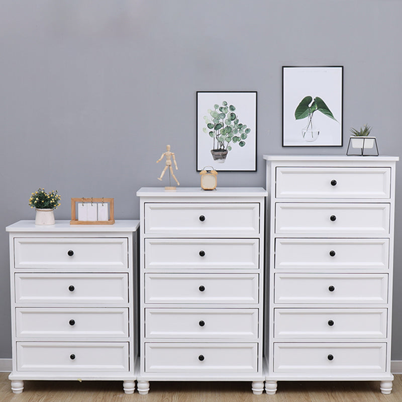 13.77" Wide White Accent Chest with Drawers Rectangle Wood Chest Contemporary