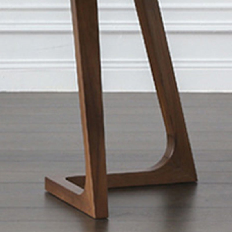 Brown Dining Table Contemporary Style Solid Wood Rectangle Dinner Table