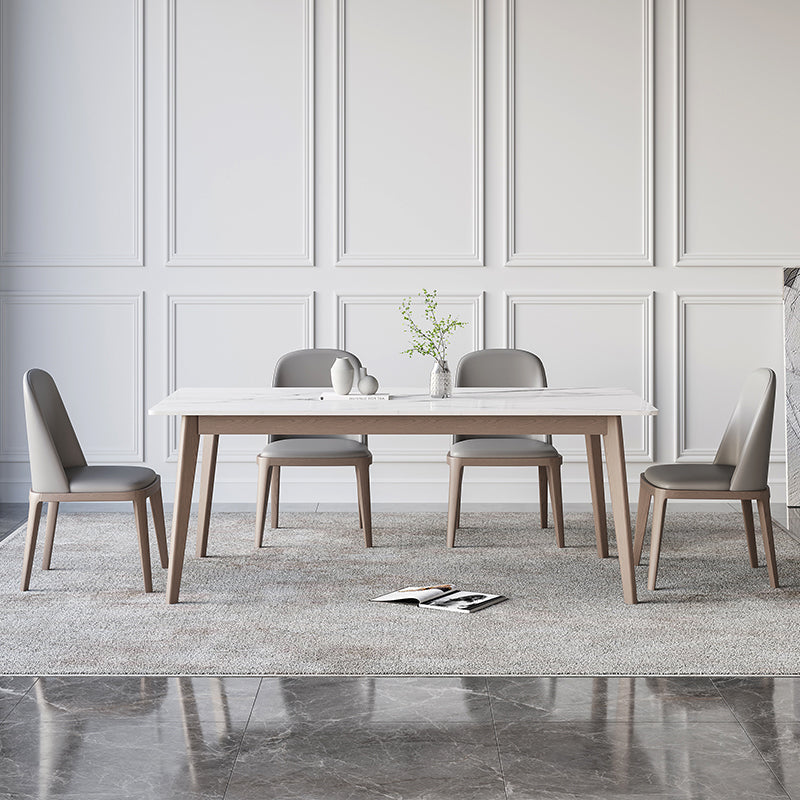 Medieval Modern Sintered Stone Top Table for Restaurant Rectangle Table with 4 Legs