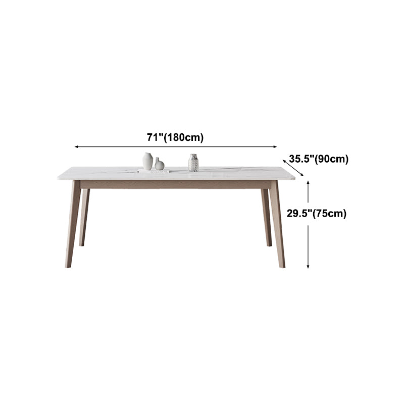 Medieval Modern Sintered Stone Top Table for Restaurant Rectangle Table with 4 Legs
