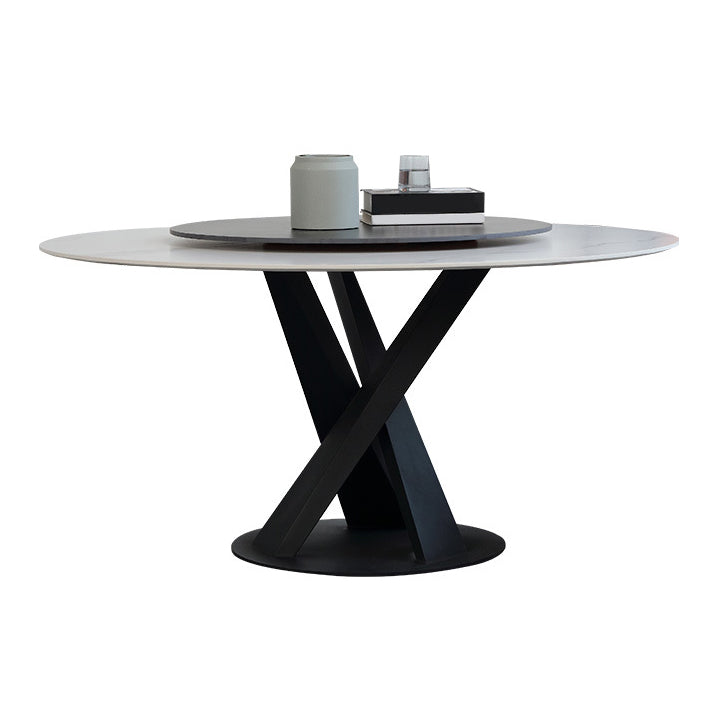 Modern White Marble Counter Table Round Dining Table for Kitchen
