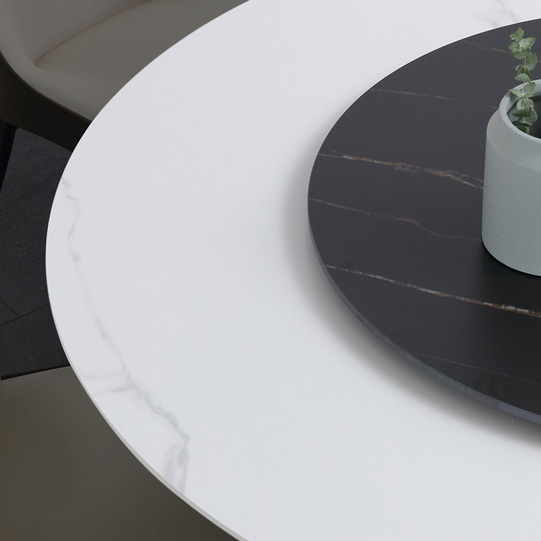 Modern White Marble Counter Table Round Dining Table for Kitchen