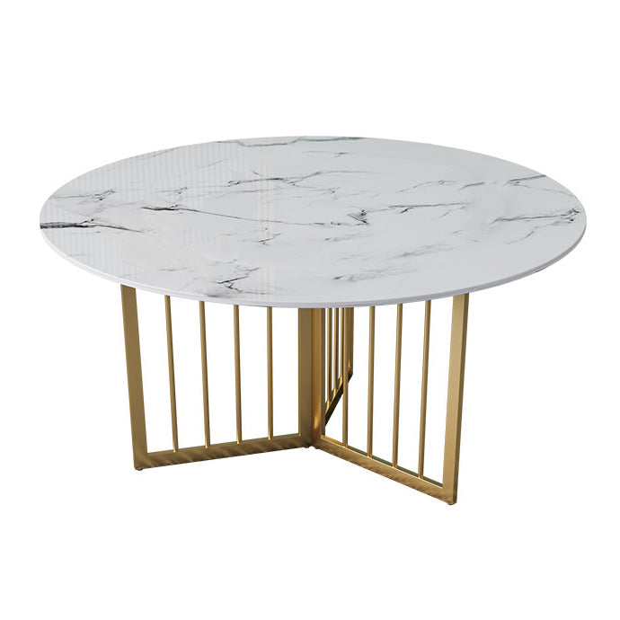 Modern Stone Dining Table Round White Dining Table for Kitchen