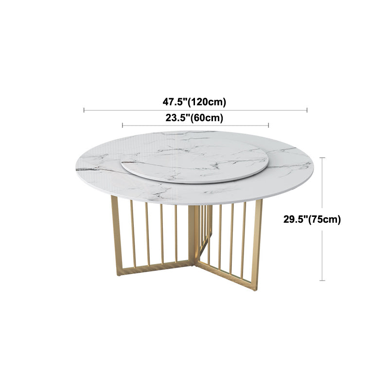 Modern Stone Dining Table Round White Dining Table for Kitchen