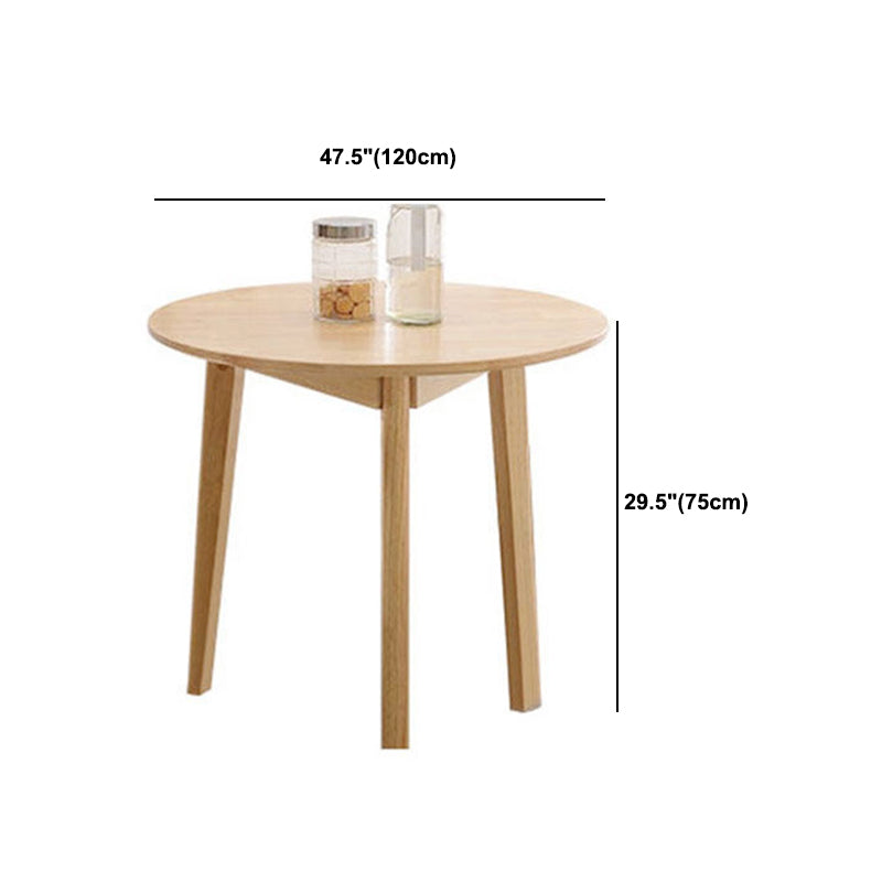 Modern Brown in Pine Dinning Table Round Dining Table for Kitchen