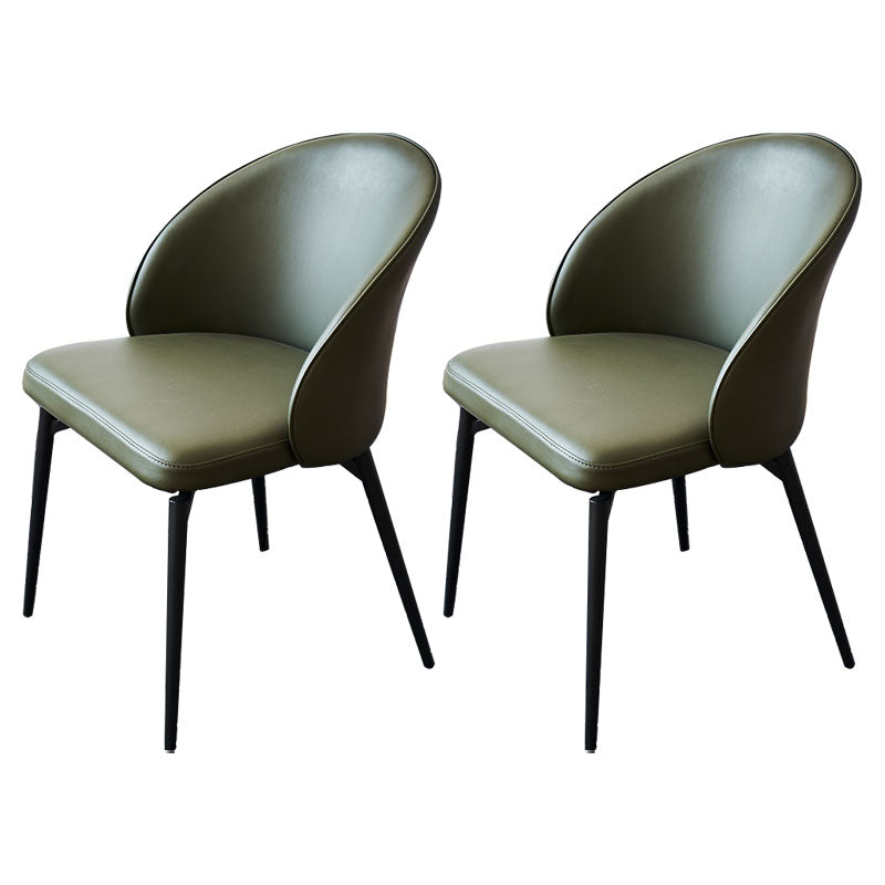 Contemporary Chair Dining Armless Side Chairs with Metal Legs for Kitchen