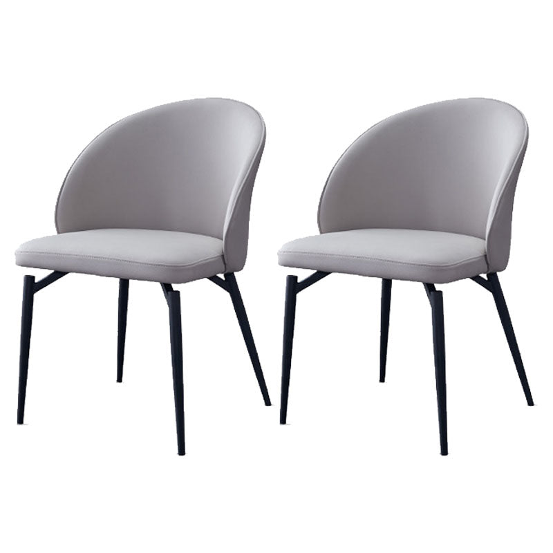 Contemporary Chair Dining Armless Side Chairs with Metal Legs for Kitchen