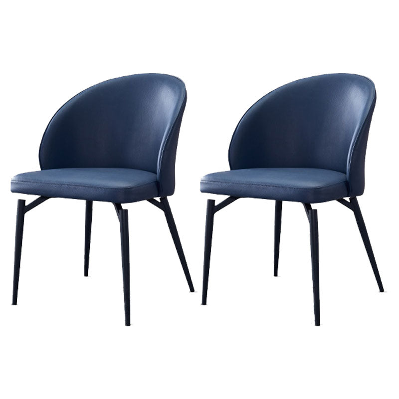 Contemporary Chair Dining Armless Side Chairs with Metal Legs for Kitchen