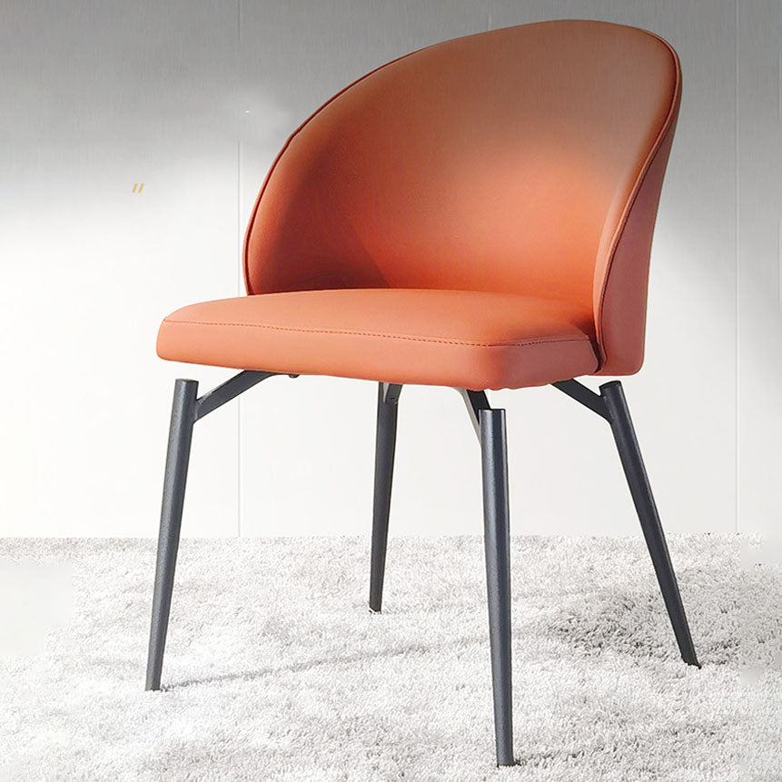 Contemporary Chair Dining Armless Side Chairs with Metal Legs for Kitchen