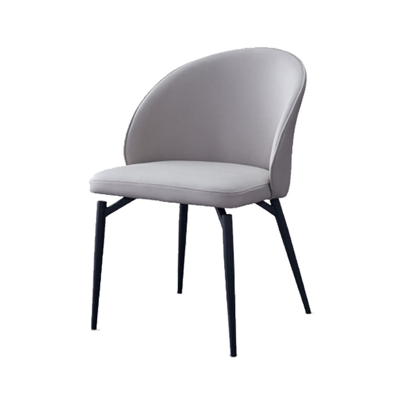 Contemporary Chair Dining Armless Side Chairs with Metal Legs for Kitchen