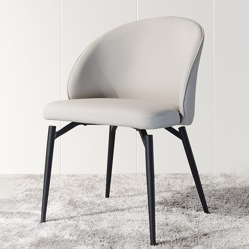 Contemporary Chair Dining Armless Side Chairs with Metal Legs for Kitchen