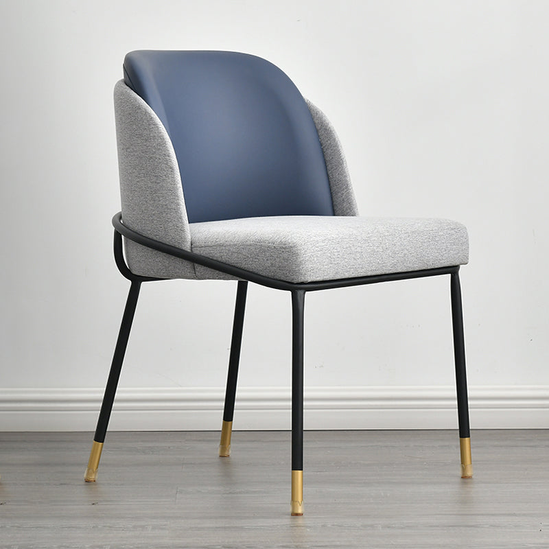 Nordic Style Upholstered Armless Dining Chairs Solid Back Chair