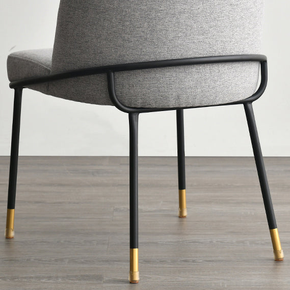 Nordic Style Upholstered Armless Dining Chairs Solid Back Chair