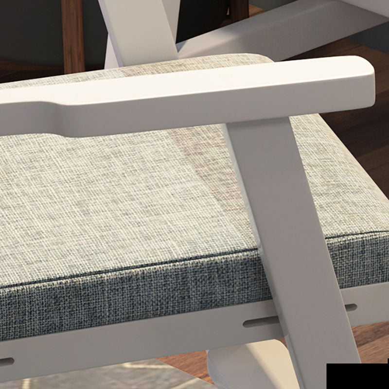 Contemporary Style Kitchen Chair Dining Arm Side Chairs with Wooden Legs