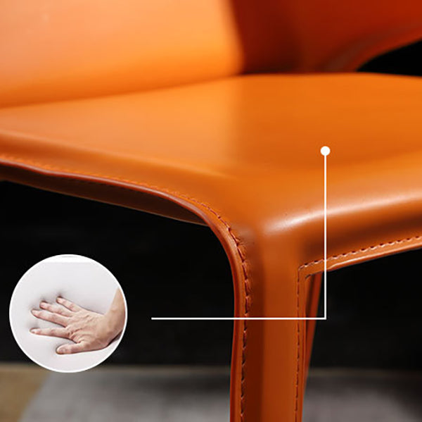 Contemporary Leather Dining Chair Arm Wingback Side Chair for Home Use