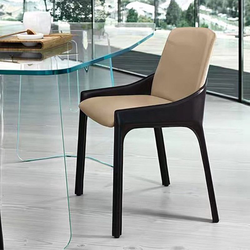 Contemporary Metal Dining Chair Upholstered Dining Side Chair for Restaurant Use