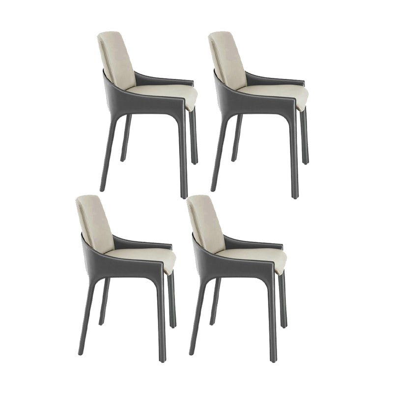 Contemporary Metal Dining Chair Upholstered Dining Side Chair for Restaurant Use