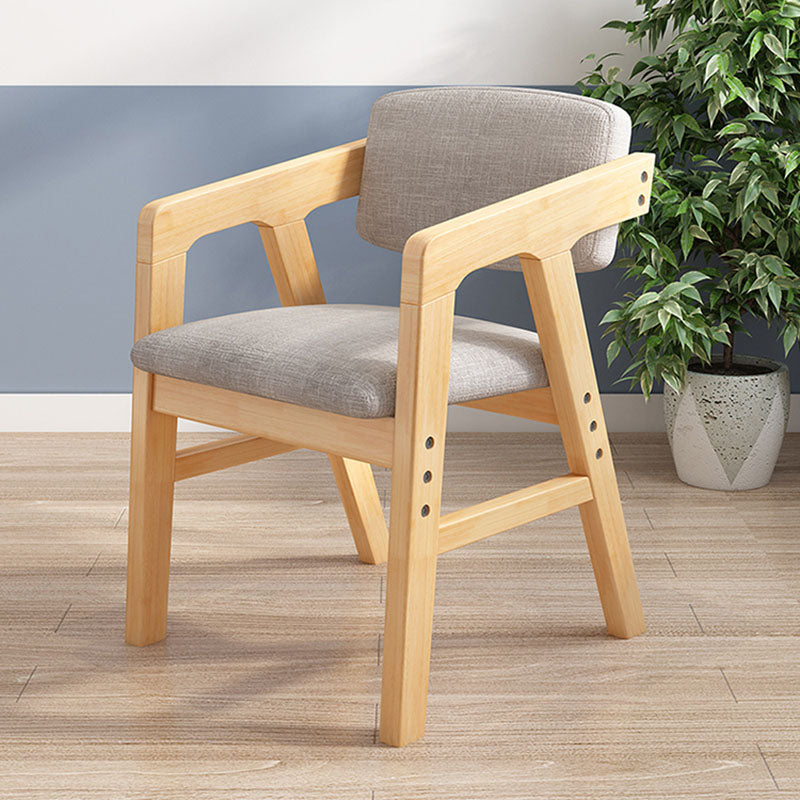 Contemporary Kitchen Chairs Dining Arm Side Chair with Wooden Legs