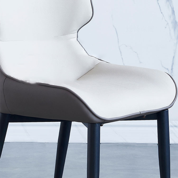 Contemporary Style Chair Dining Arm Wingback Side Chair with Metal Legs for Kitchen