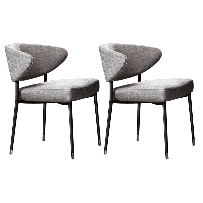 Contemporary Chairs Open Back Dining Side Chairs with Metal Legs for Kitchen