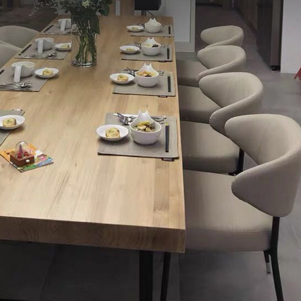 Contemporary Chairs Open Back Dining Side Chairs with Metal Legs for Kitchen