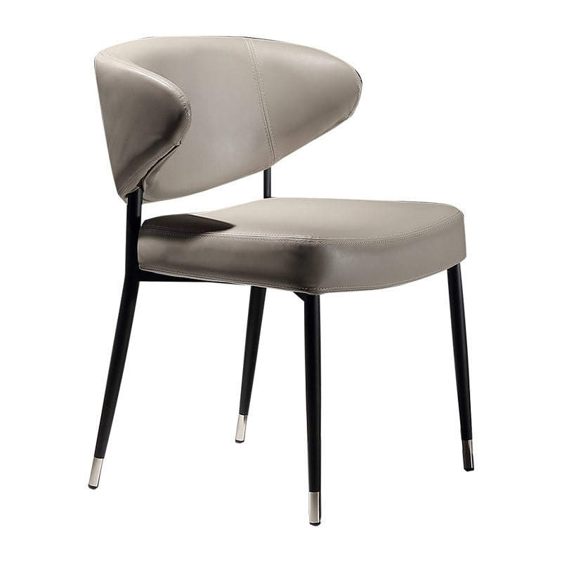 Contemporary Chairs Open Back Dining Side Chairs with Metal Legs for Kitchen