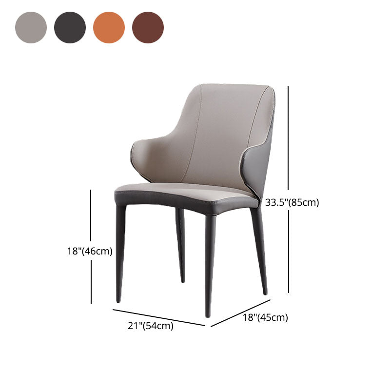 Contemporary Metal Dining Chair Upholstered Arm Chair for Restaurant Use