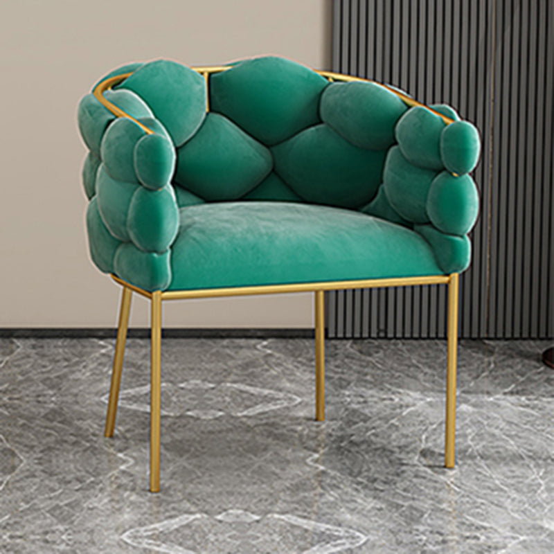 Scandinavian Luxury Upholstered Armless Dining Chairs Solid Back Chair