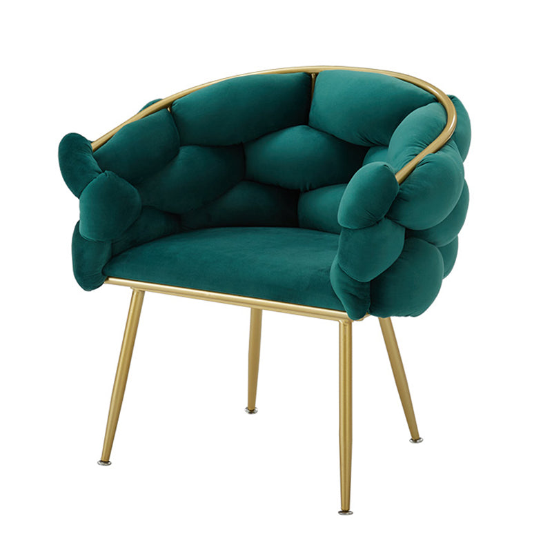 Scandinavian Luxury Upholstered Armless Dining Chairs Solid Back Chair