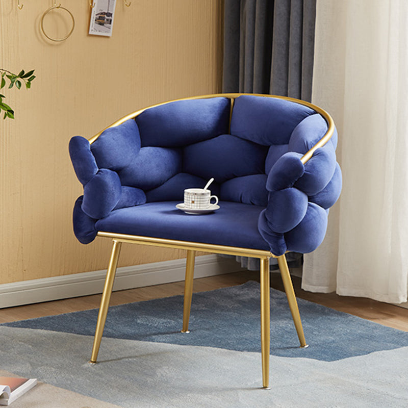 Scandinavian Luxury Upholstered Armless Dining Chairs Solid Back Chair