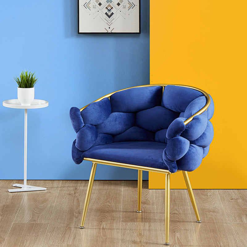 Scandinavian Luxury Upholstered Armless Dining Chairs Solid Back Chair