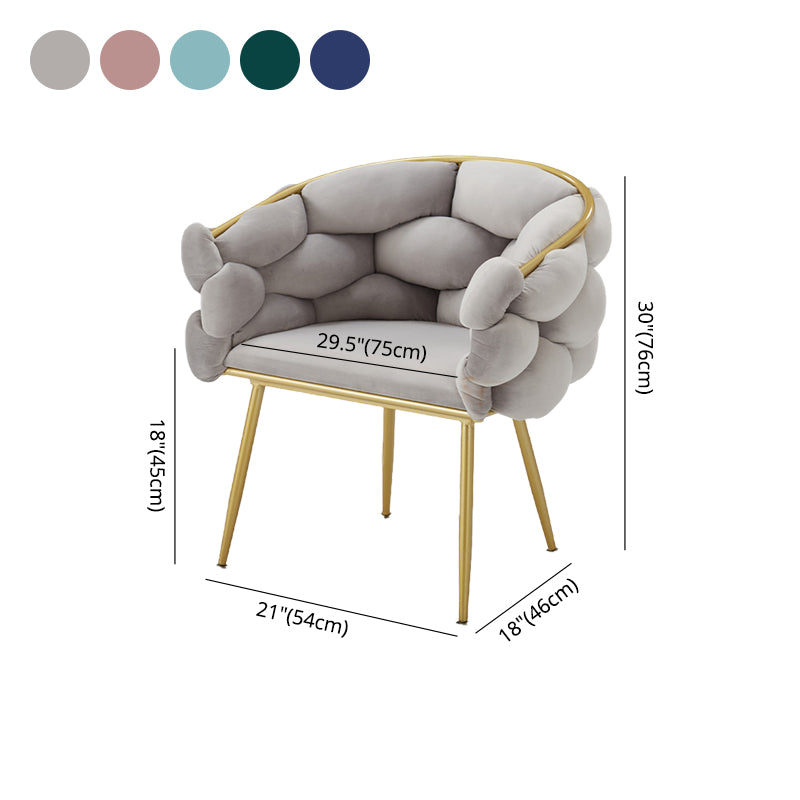 Scandinavian Luxury Upholstered Armless Dining Chairs Solid Back Chair