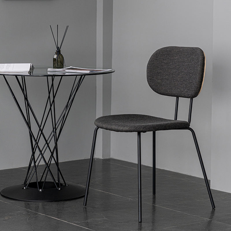 Industrial Open Back Dining Side Chair Fabric Dining Chairs for Home