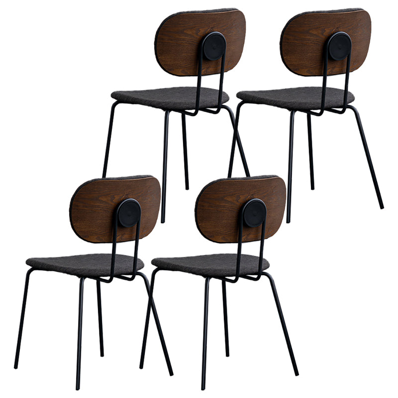 Industrial Open Back Dining Side Chair Fabric Dining Chairs for Home