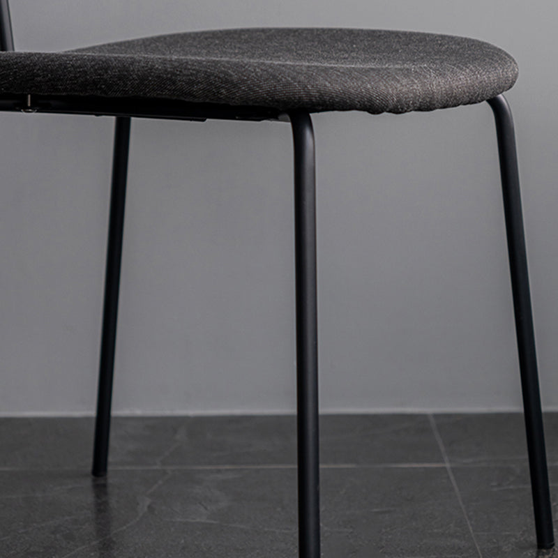 Industrial Open Back Dining Side Chair Fabric Dining Chairs for Home