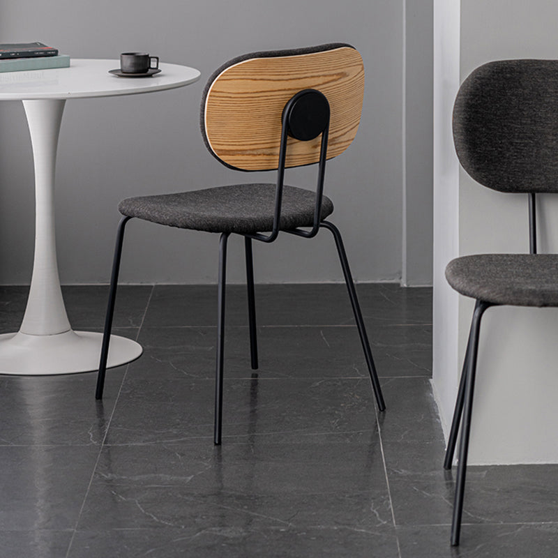 Industrial Open Back Dining Side Chair Fabric Dining Chairs for Home