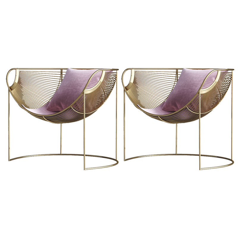 Nordic Style Metal Dining Room Chair Velvet Dining Chair for Restaurant Use