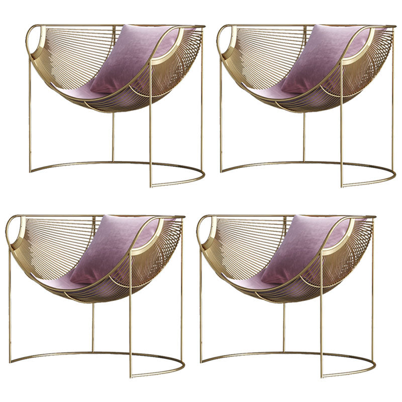 Nordic Style Metal Dining Room Chair Velvet Dining Chair for Restaurant Use