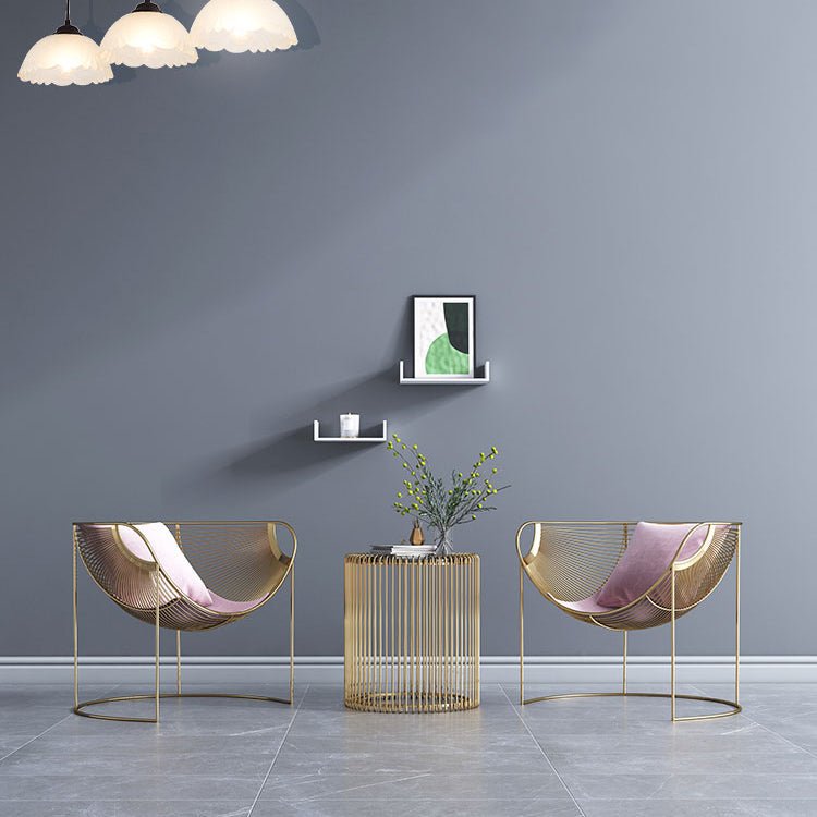 Nordic Style Metal Dining Room Chair Velvet Dining Chair for Restaurant Use