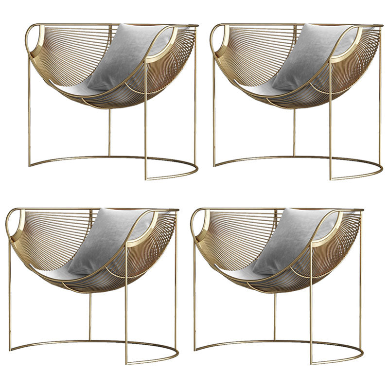 Nordic Style Metal Dining Room Chair Velvet Dining Chair for Restaurant Use