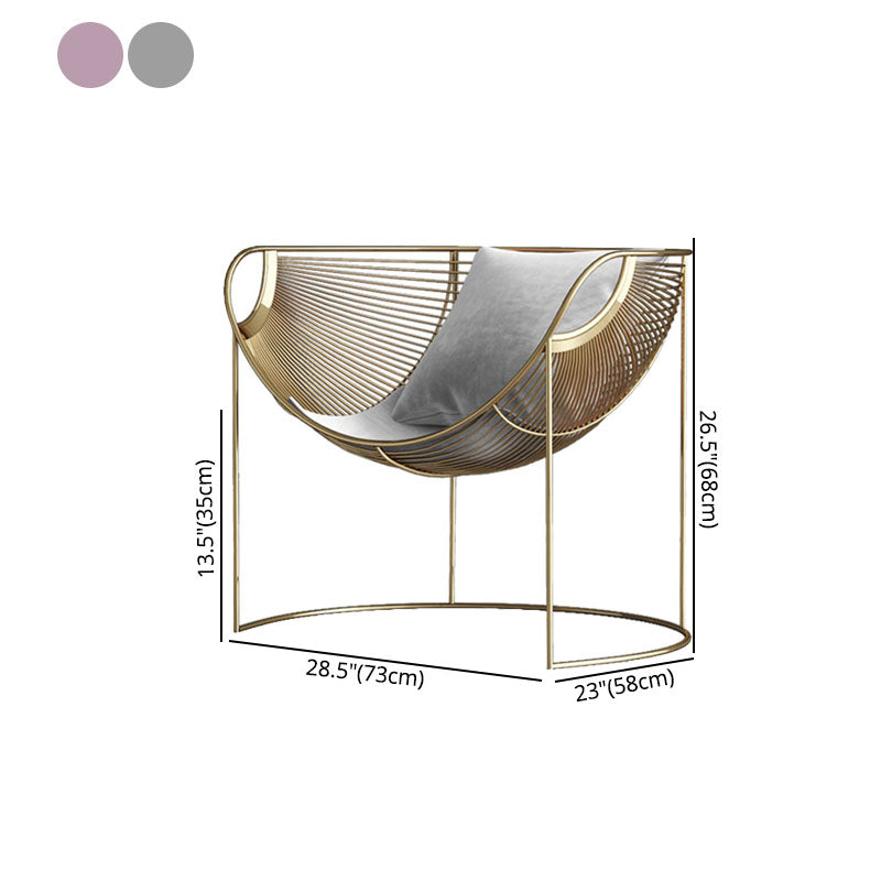 Nordic Style Metal Dining Room Chair Velvet Dining Chair for Restaurant Use