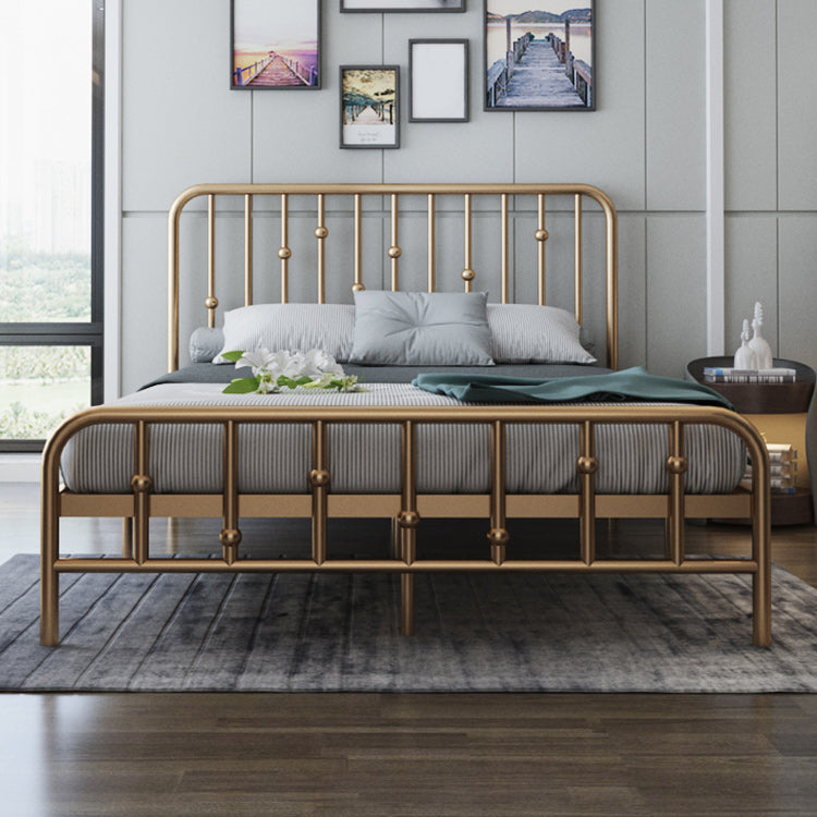 Luxurious Low Profile Bed Frame Metal Standard Bed with Headboard