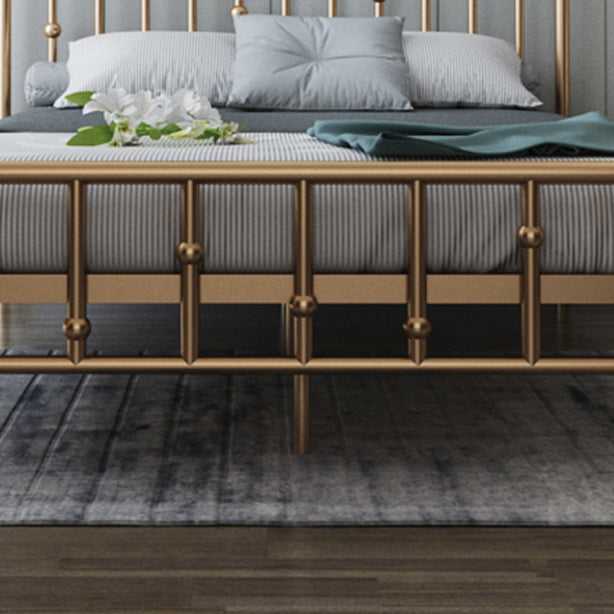 Luxurious Low Profile Bed Frame Metal Standard Bed with Headboard