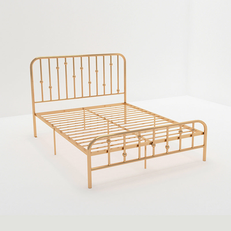 Luxurious Low Profile Bed Frame Metal Standard Bed with Headboard