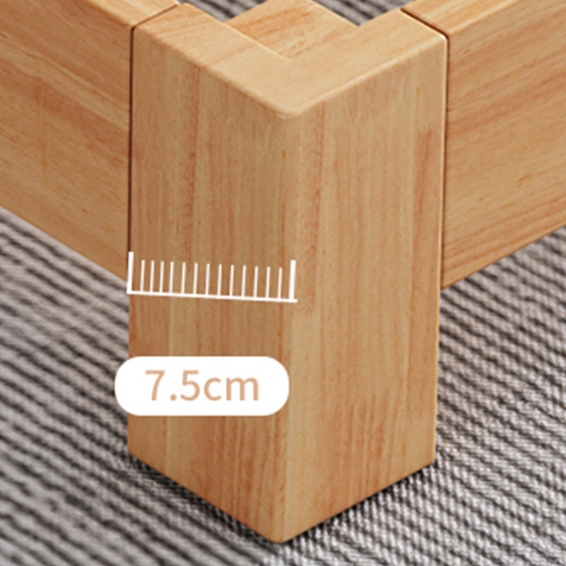 Scandinavian Solid Wood Bed without Headboard and Footboard Bed