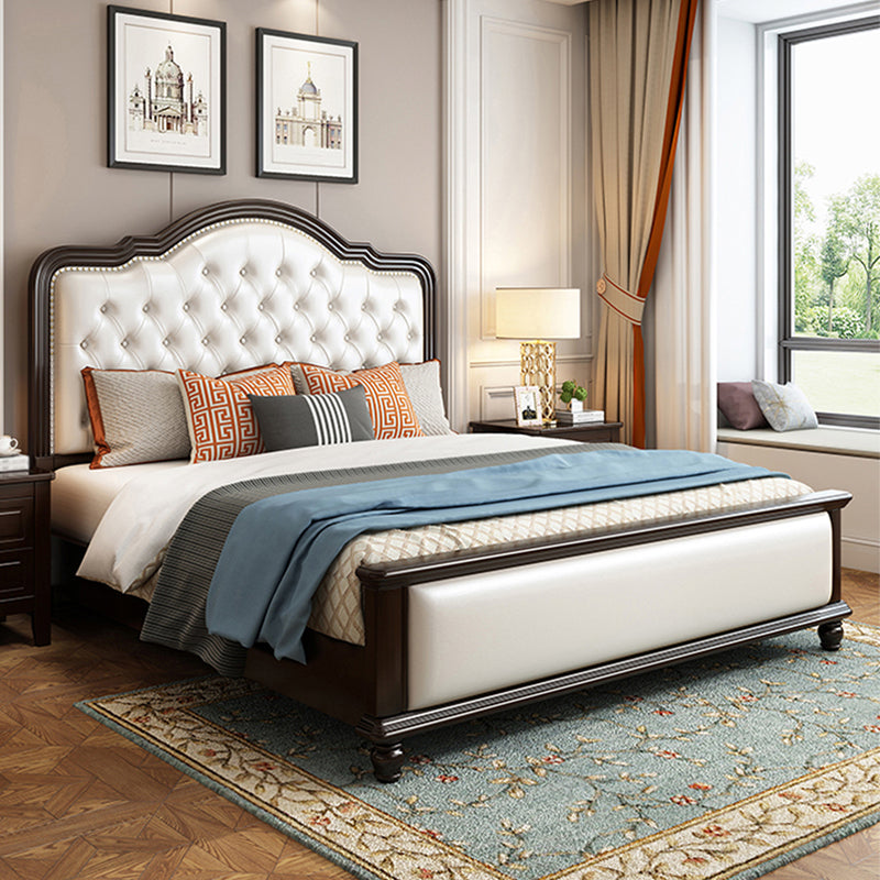 Traditional Standard Bed with Tufted and Camelback Panel Headboard